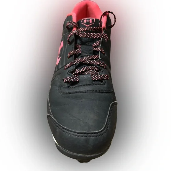 Under Armour Kids 5Y  Black and Pink Cleats - Picture 9 of 13